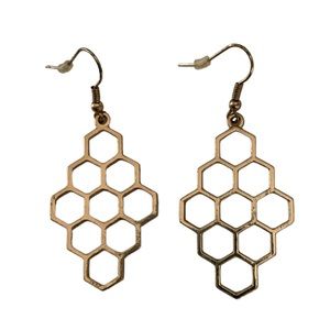 Gold Honeycomb Earrings